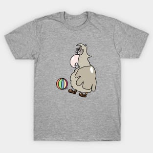 funny bird playing beach ball, for smile T-Shirt